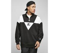 Sweatjacke STARTER BLACK LABEL "Herren Starter Triangle Troyer" Gr. M, schwarz-weiß (black, white) Herren Sweatjacken (46419649-M)