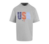 T-Shirt STARTER BLACK LABEL "Starter Black Label Starter USA Oversized Tee", Herren, Gr. S, erdgrau, 100% Baumwolle, bedruckt, oversize, Rundhals, Shirts T-Shirt (61162833-S) erdgrau