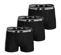 STARTER Herren Boxershorts, 3er Pack - Logo Boxers, Baumwoll-Stretch, Logobund Schwarz XL