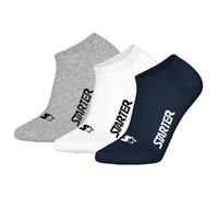 STARTER Unisex Sneakersocken, Multipack - Sneaker Socks, Logo, Baumwollmischung Dunkelblau/Weiß/Grau 43-46 6er Pack (2x3P)