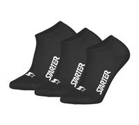 STARTER Unisex Sneakersocken, 3er Pack - Sneaker Socks, Logo, Baumwollmischung Schwarz 43-46