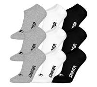 STARTER Unisex Sneakersocken, 9er Pack - Sneaker Socks, Logo, Baumwollmischung Weiß/Grau/Schwarz 39-42
