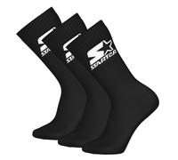 STARTER Unisex Socken, Multipack - Crew Socks, Logo, Baumwollmischung Schwarz 43-46 6er Pack (2x3P)