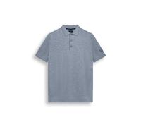 State of Art - Fein gestricktes Poloshirt in melierter Optik blau - Gr. - L