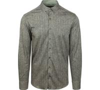 State Of Art Hemd Jersey Herringbone Grün - Größe M Grün M
