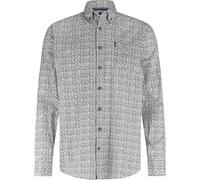 State of Art - Hemd aus Baumwollstretch hellbeige/kobalt - Gr. - XXL