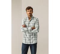 State of Art - Kariertes Hemd aus einer Baumwollmischung hellgrau/moosgrn - Gr. - L