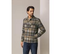 State of Art - Kariertes Overshirt aus Wollmischung mittelgrau/braun - Gr. - XXL