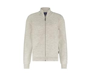 State of Art - Melierte Strickjacke mit Strukturmuster beige - Gr. - M