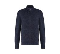 State of Art - Melierte Strickjacke mit Strukturmuster blau - Gr. - XXL