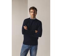 State of Art - Pullover aus strukturierter Bio-Baumwolle dunkelblau uni - Gr. - XXL