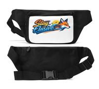 Stay Elusive with Fox and Mountains Unisex Hüfttasche schwarz