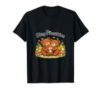 Stay Pasitive Cottagecore Bear Hug Forest Design T-Shirt