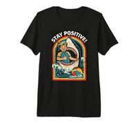 Stay Positive Shark Lover Wildlife Ocean Sea Animal Lover Premium T-Shirt