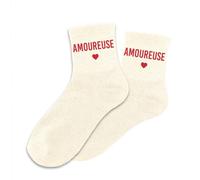 STC - 1 Paar Socken mit Pailletten, für Damen, weiß, Taille unique-42