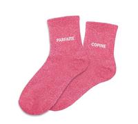 STC Glitzer-Socken Duo Perfekte Freundin - Rosa - Größe M - Damen - Erwachsene für Paare - Socken mit Pailletten