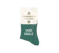 STC Glitzer-Socken, kurz, grün, Größe 36-42, One Size