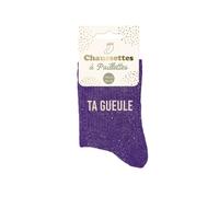 STC Glitzer-Socken Ta gueule – Violett – One Size