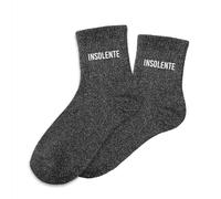 STC, INSOLENTE Glitzer Socken, anthrazit, 36/42