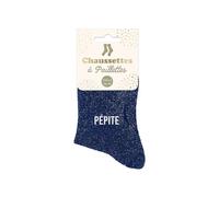 STC, Kurze Pailletten-Socken - Pepite (Einheitsgröße 36-42), blau, One size