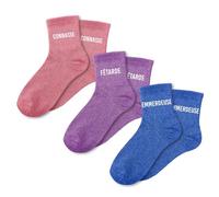 STC Set mit Trio-Socken mit Pailletten, mehrfarbig, Medium