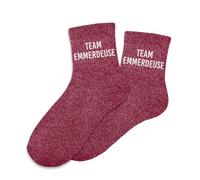STC Socken Team Emmerdeuse mit Pailletten Rot Größe 36-42