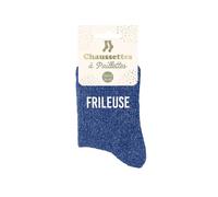 STC Unisex Socken mit Pailletten, Einheitsgröße 36-42, 1 Paar, Blau, Buchstabenmuster, Tennis, Fußball, Lässig, Tube Socken