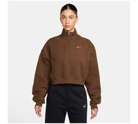 Stdo MW OS Crop QZ Damen T-Shirt, braun, Gr. S