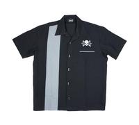 Steady Clothing Hemd Skull Wrench Vintage Bowling Shirt Retro Hot Rod Mechanic, Größe:L