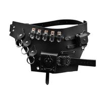 Steampunk Bite, Renaissance-Gürtel für Trank, bequem, Renaissance | Gürteltrank, Vintage-Haptik, passt für alle Größen, eine Gürteltasche im Wikinger-Stil für den, Schwarz , Consulte la descrip