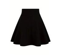 Steampunk Damen Frauen Hohe Taille Bandage Schwarz Mini Rock Dark Gothic(Red,M)