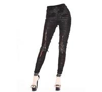 Steampunk Frauen Gothic Weinlese Schwarze Hosen Damen Straßen Niet lange Hose Leggins Strumpfhose