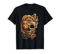 Steampunk Goth Creepy Cyber Punk Schädel Gothic T-Shirt