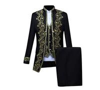 Steampunk Herren 3-teiliges Set Gothic Frack Jacke Weste Anzughosen Mittelalter Gehrock Mantel Court Renaissance Vintage Punk Kleidung Halloween Kostüm Karneval Cosplay Uniform Smoking Anzüge