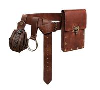Steampunk Hüfttasche - PU Leder Vintage Tasche Gothic Gürtel Geldbörse | Retro Kette Bein Tasche mit verstellbarem Gurt Tragbare Renaissance Festival Gürteltasche für Halloween Motorrad Cosplay Outfit