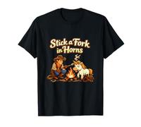 Steck a Gabel in Horns Unicorn Wrangler Cowboy T-Shirt