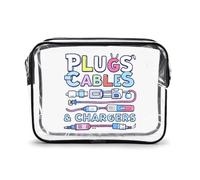 Stecker, Kabel, Ladegeräte, Organizer, Make-up-Tasche, transparent, Ladegerät, Reise-Kosmetiktasche mit Reißverschluss, Ladekabel, Make-up, Kulturbeutel, Tasche zum Aufladen von Zubehör