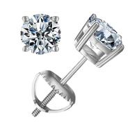 Stecker Ohrringe - 2 Karat Laborgezüchtete Edelstein Ohrstecker,1 Paar 925 Sterlingsilber Brilliant Schmuck Geschenk Für Freundin Mutter Schwester