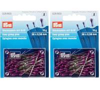 Stecknadel mit Griff 0,58x38 mm silberfarbig violett 10 g 028800 (Packung mit 2)