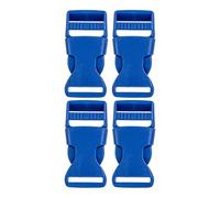 Steckschnalle, 25 mm, 4 Stück, Blau, Kunststoff, Steckschnallen-Klickverschluss, Ersatz Steckverschluss, Schnalle Reparatur, Rucksack Gurtschnalle, Steckschließe Gurt, Gurtband Plastikschnalle
