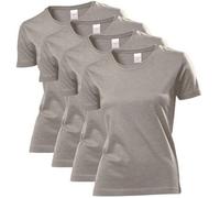 Stedman 4P Classic Women T-shirt Dunkelgrau Baumwolle Large Damen