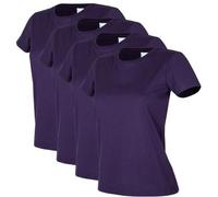 Stedman 4P Classic Women T-shirt Lila Baumwolle X-Small Damen