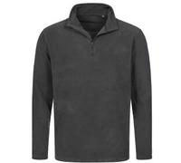 Stedman Active Fleece Half-Zip For Men Grau Polyester Medium Herren