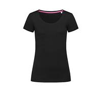 Stedman Apparel Damen Megan (Crew Neck)/ST9120 Premium T-Shirt, Schwarz - Black Opal, Gr. Large