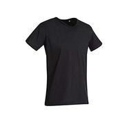 Stedman Apparel Herren Ben V-Ausschnitt/ST9010 Premium Regular Fit Classic Kurzarm T-Shirt Gr. M, Schwarzer Opal
