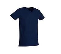 Stedman Apparel Herren Ben V-Ausschnitt/ST9010 Premium Regular Fit Classic Kurzarm T-Shirt Gr. XL, Marineblau