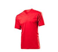 Stedman Classic V-Neck Men Herren T-Shirt V-Ausschnitt scarlet red L