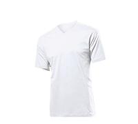 S270 Stedman® klassisches T-Shirt V-Ausschnitt kurzarm Herren White XL