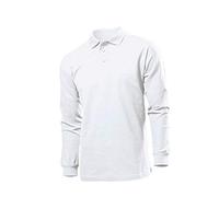 Stedman Herren Polo Long Sleeve/ST3400 Poloshirt, weiß, XXL