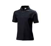 Stedman Apparel Jungen Polo/ST3200 Kurzarmshirt, Schwarzer Opal, 7 Jahre